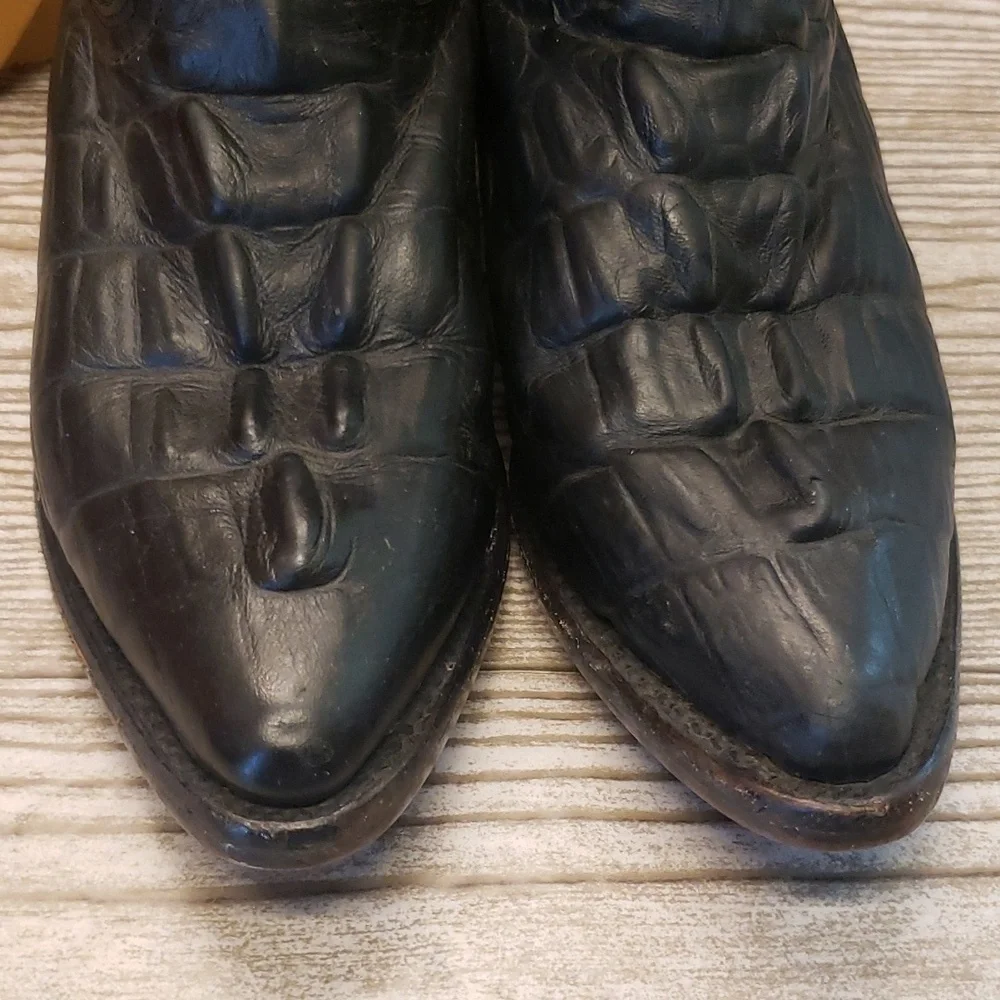 Croc embosed cowboy youth boots size 13